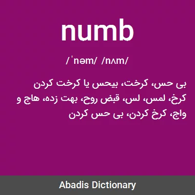 معنی numb