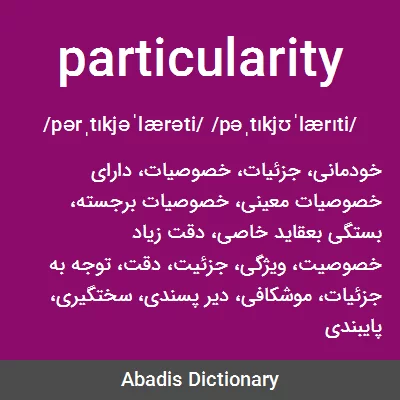 معنی particularity