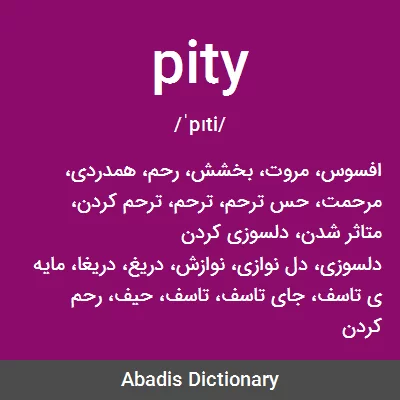معنی pity