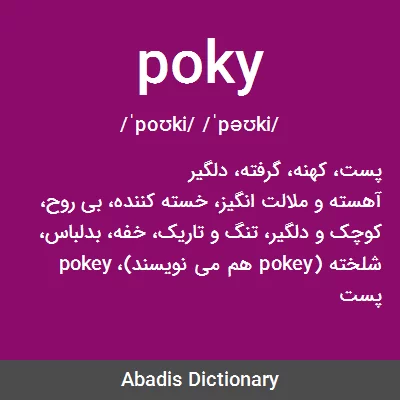 معنی poky