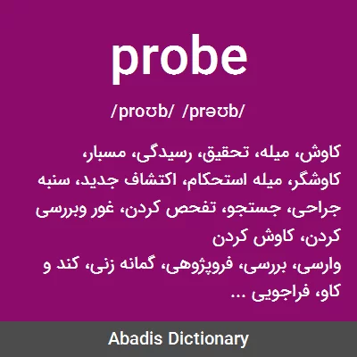 معنی probe