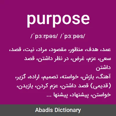 معنی purpose