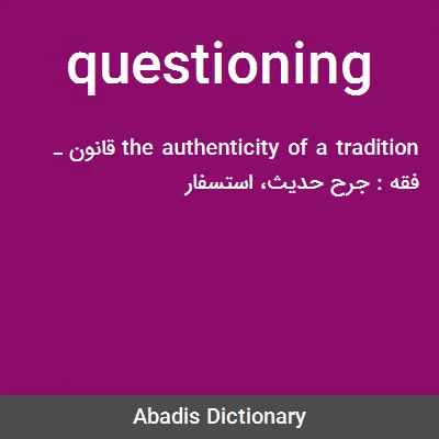معنی questioning