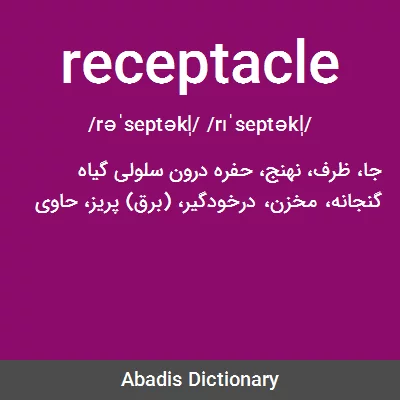 معنی receptacle