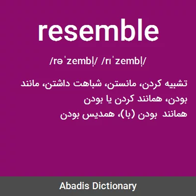 معنی resemble