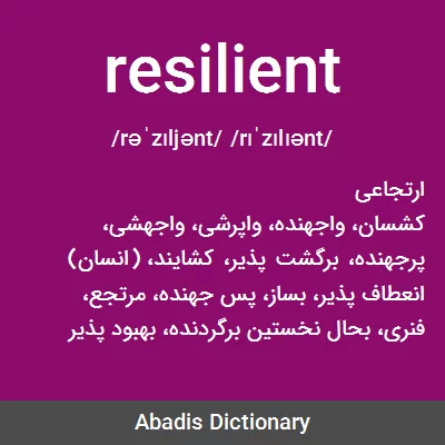 معنی resilient