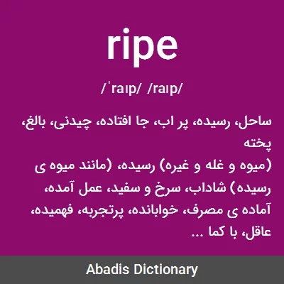 معنی ripe