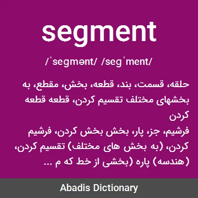 معنی segment