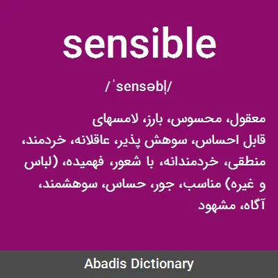 معنی sensible
