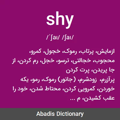 معنی shy