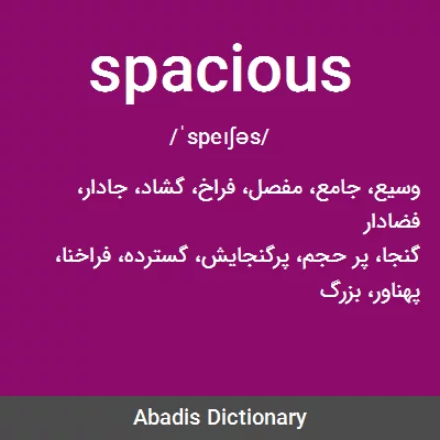 معنی spacious