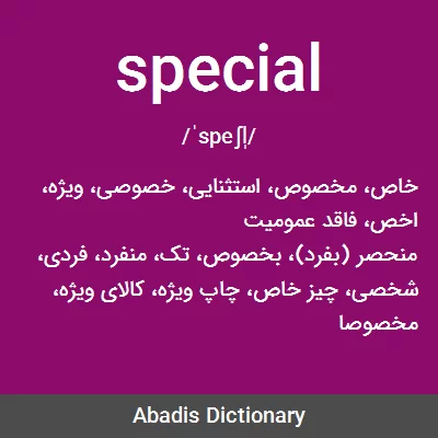 معنی special