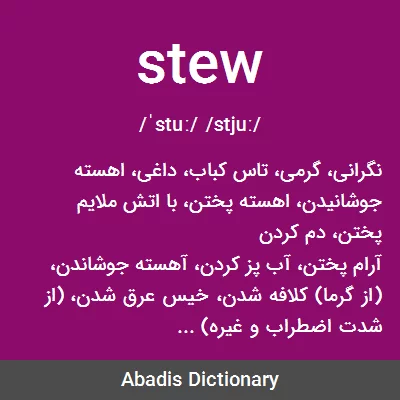 معنی stew