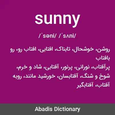 معنی sunny