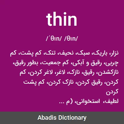 معنی thin