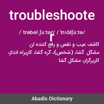 معنی troubleshooter