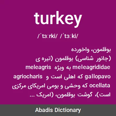 معنی turkey