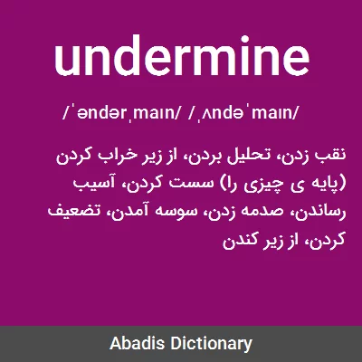 معنی undermine