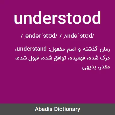 معنی understood