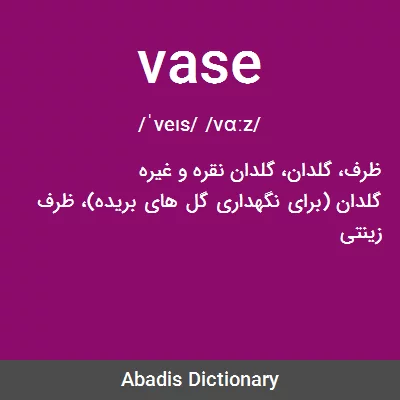 معنی vase
