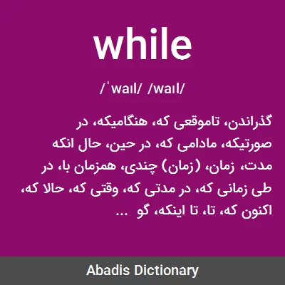 معنی while