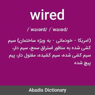 معنی wired