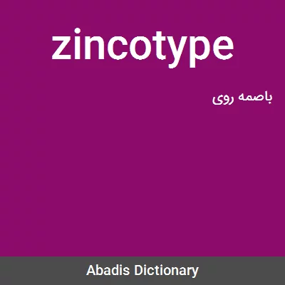 معنی zincotype