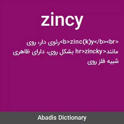 معنی zincy