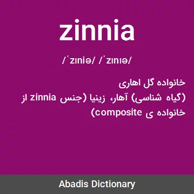 معنی zinnia