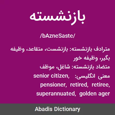 معنی بازنشسته