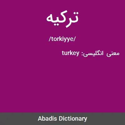 معنی ترکیه