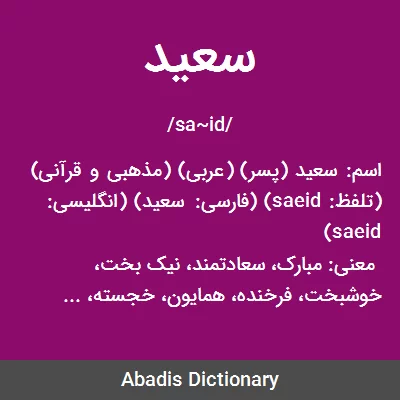 معنی سعید