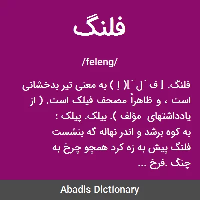 معنی فلنگ