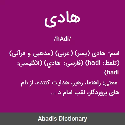 معنی هادی