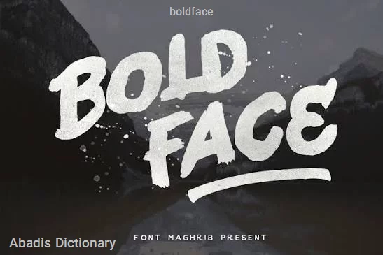boldface