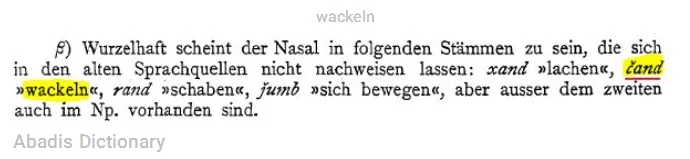 wackeln