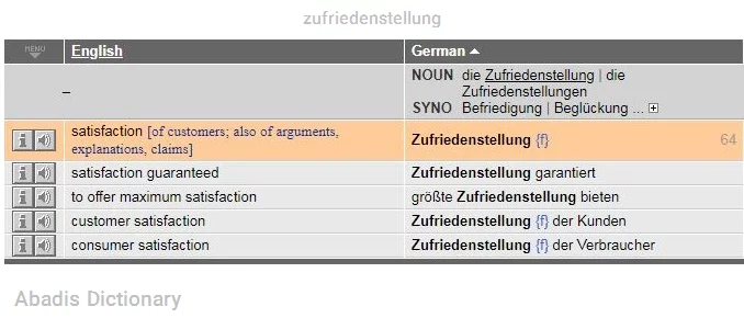 zufriedenstellung
