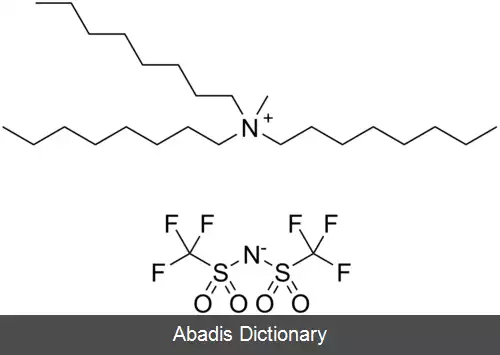 عکس تری اکتیل متیل آمونیوم بیس (تری فلوئورومتیل سولفونیل) ایمید