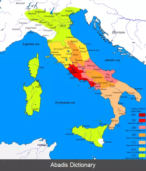 عکس گسترش روم در ایتالیا