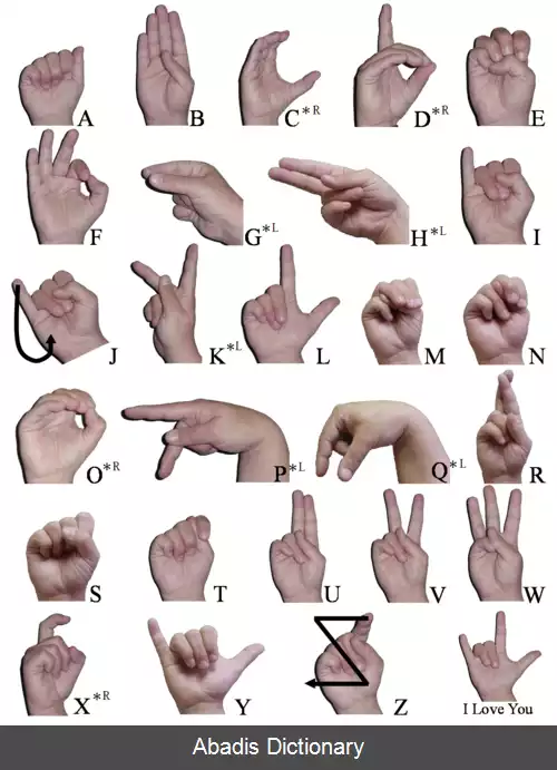 عکس زبان اشاره آمریکایی