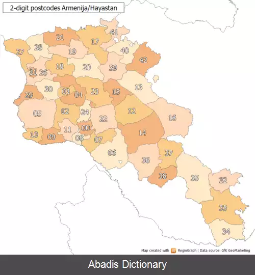 عکس کدهای پستی در ارمنستان