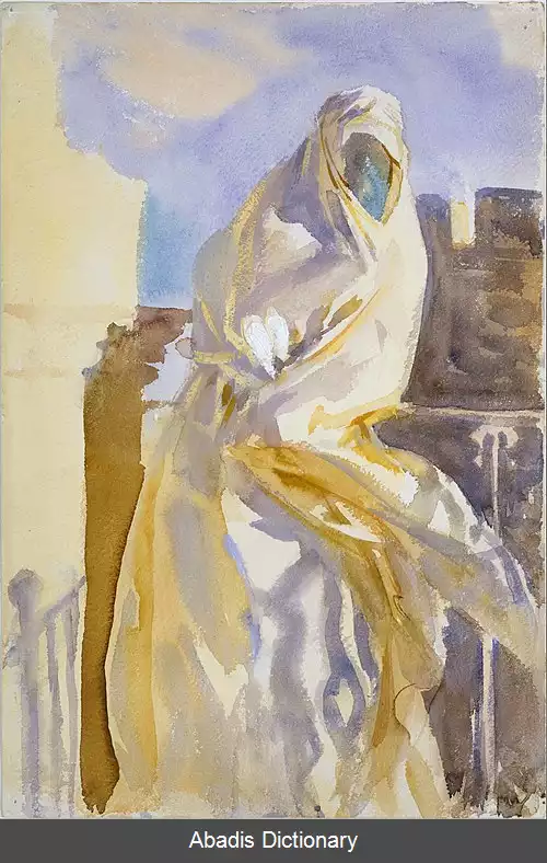 عکس زن عرب (نقاشی آبرنگ)