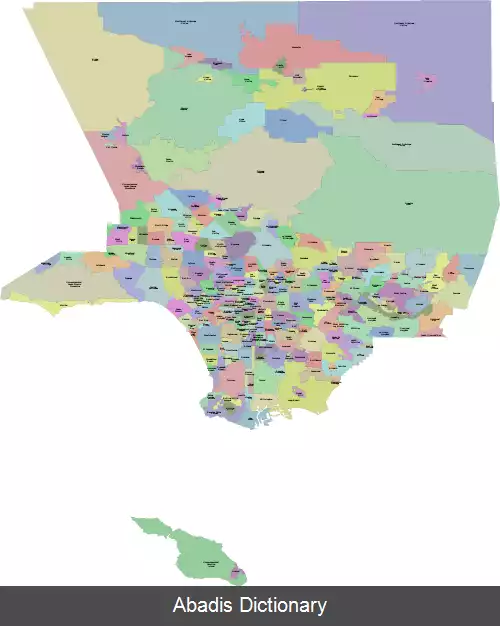 عکس فهرست ناحیه ها و محله های لس آنجلس