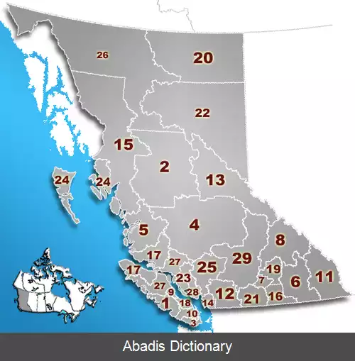 عکس فهرست ناحیه های بریتیش کلمبیا