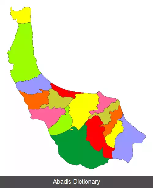 عکس شهرستان های گیلان بر پایه جمعیت