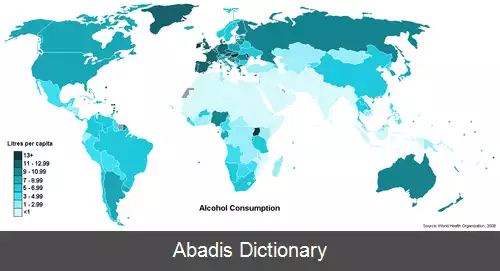 عکس فهرست کشورها بر پایه مصرف الکل