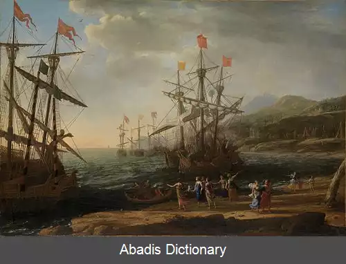 عکس زنان تروا ناوگان خود را به آتش کشیدند (کلود لورن)