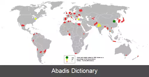 عکس فهرست کشورها بر پایه تولید پیاز