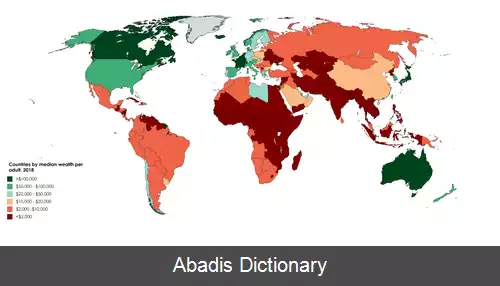 عکس فهرست کشورها بر پایه دارایی به ازای هر بزرگسال