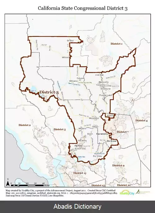 عکس حوزه انتخابیه سوم کالیفرنیا